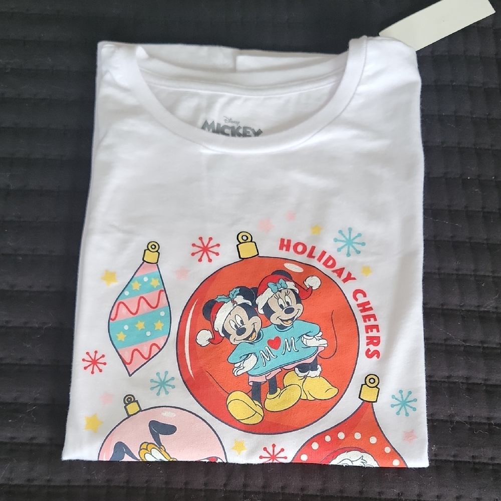 Disney Mickey And Friends Kids Festive Tee - White